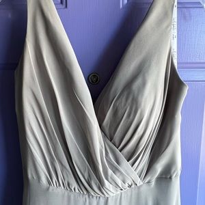 Mercury (gray) v neck bridesmaid dress